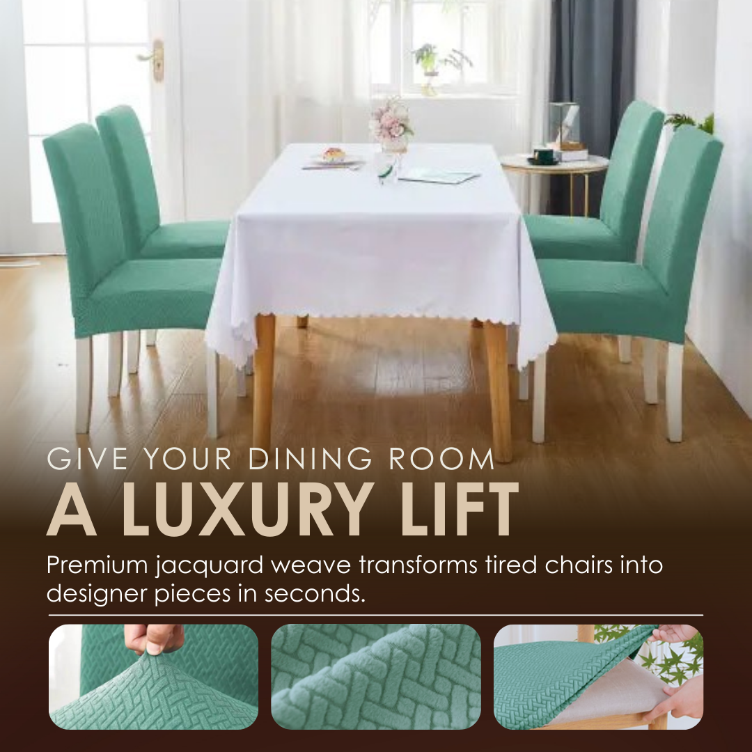 LuxeWeave™ Premium Stretch Jacquard Chair Covers (50% Off)