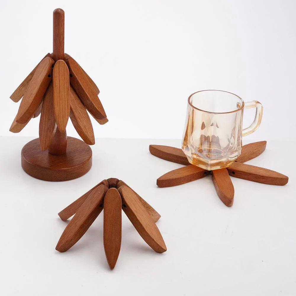 Hearthwood™ Rustic Wooden Trivet Pads