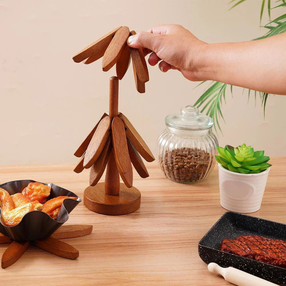 Hearthwood™ Rustic Wooden Trivet Pads