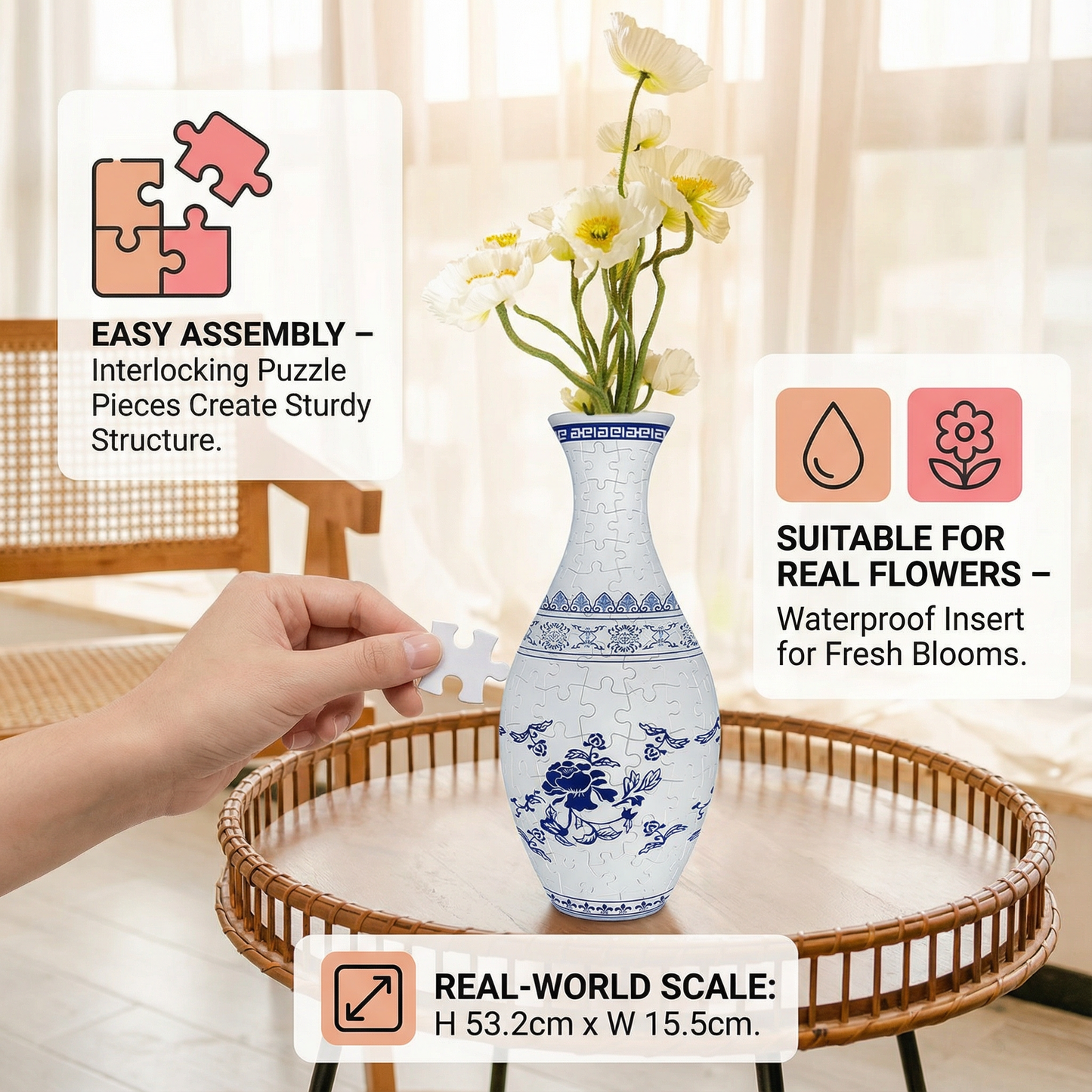 BloomCraft™ | 3D Puzzle Vase