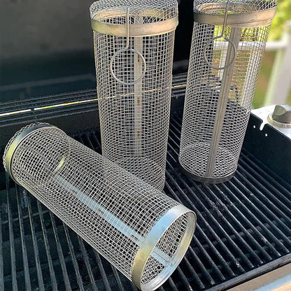 1+1 FREE | GrillRoller™ – Portable Stainless Steel BBQ Basket