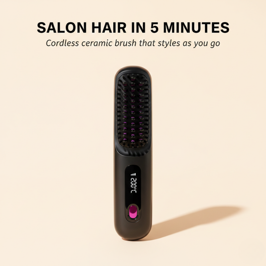 SilkRush™ | Cordless Ceramic Straightening Brush — 50% OFF
