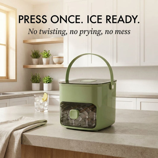 IcePress™ | One-Touch Ice Cube Tray with Storage Bin — 50% OFF