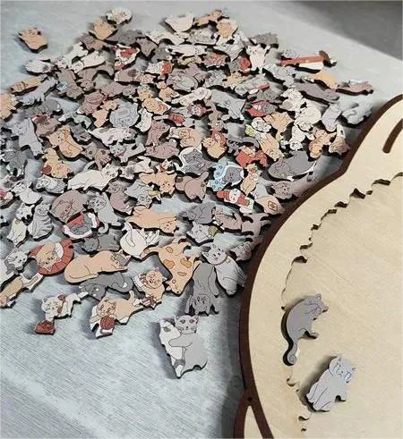 PurrPiece™ | Cat-Shaped Wooden Puzzle