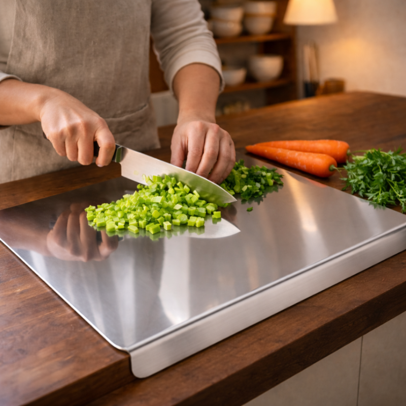 SteelPrep™ | Double-Sided Steel Cutting Board