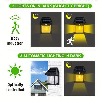 LumaVeil™ Solar Wall Lantern – 50% OFF | Motion Sensor & Auto Night Light