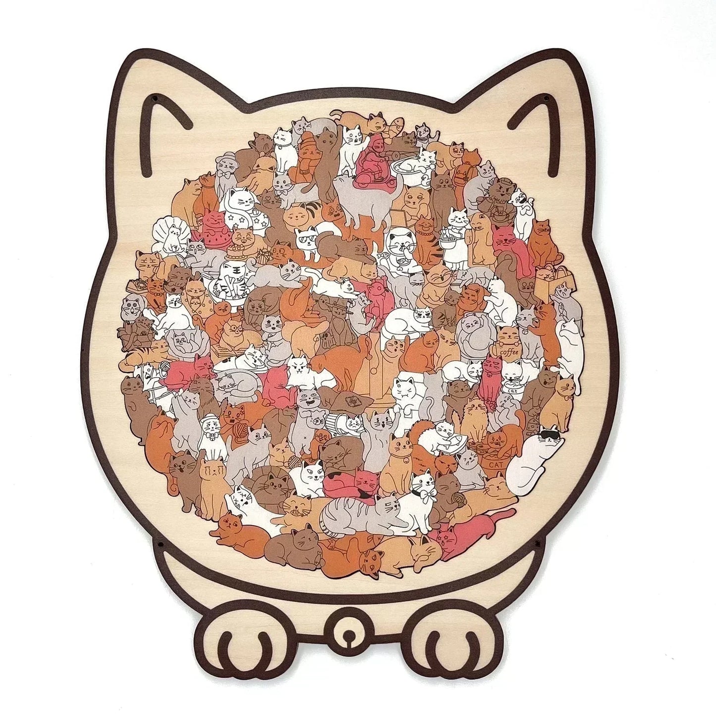 PurrPiece™ | Cat-Shaped Wooden Puzzle
