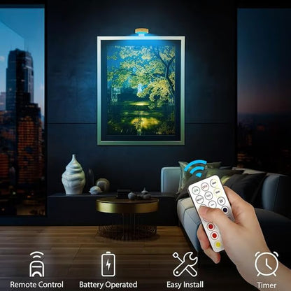 LumiFrame™  Magnetic LED Picture Light for Artful Illumination