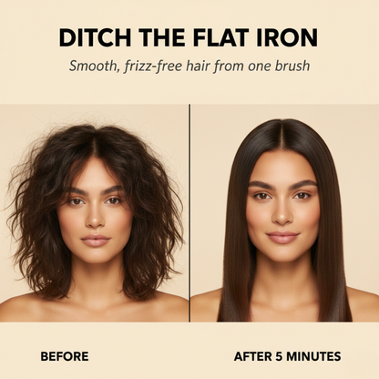 SilkRush™ | Cordless Ceramic Straightening Brush — 50% OFF
