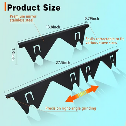 GapGuard Pro — Adjustable Stainless Steel Stove Gap Cover