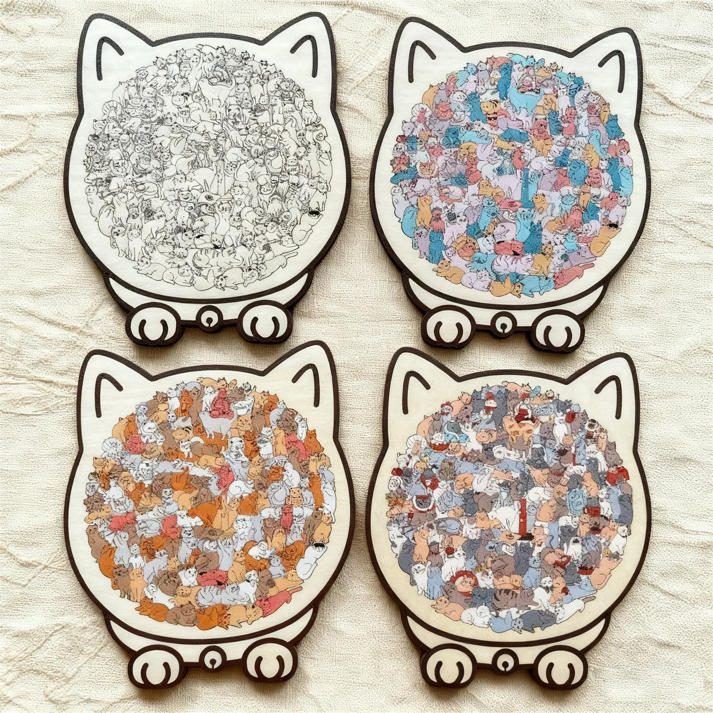 PurrPiece™ | Cat-Shaped Wooden Puzzle