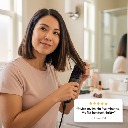 SilkRush™ | Cordless Ceramic Straightening Brush — 50% OFF