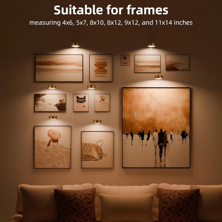 LumiFrame™  Magnetic LED Picture Light for Artful Illumination