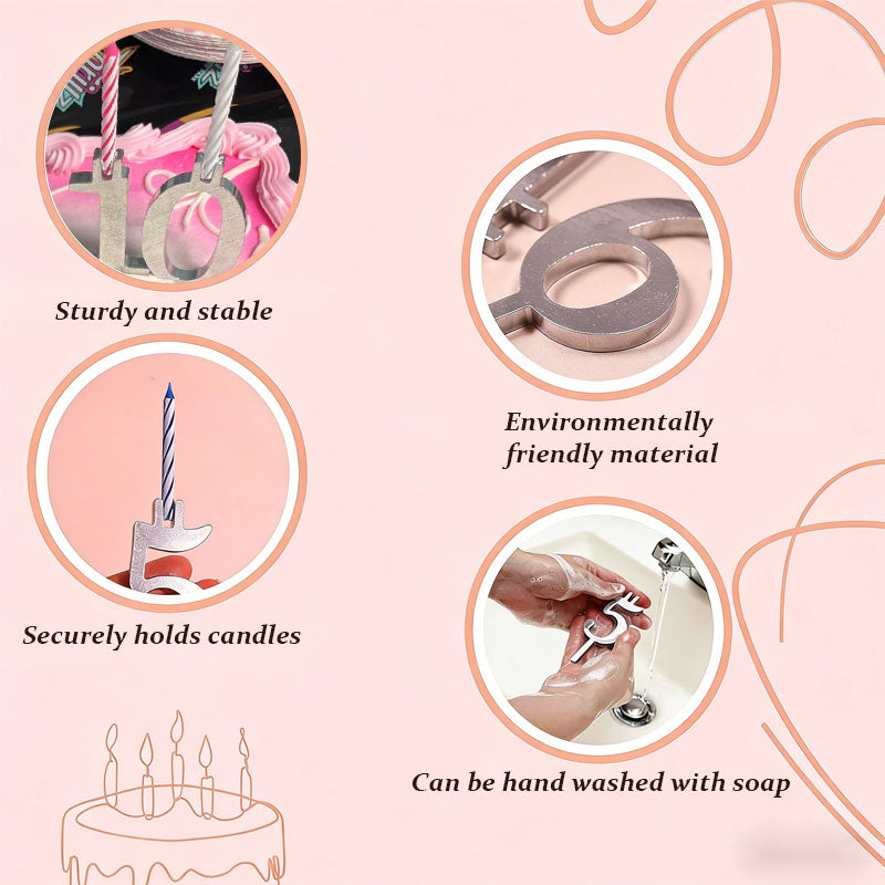 NumeLux™ | Reusable Birthday Number Candle Holders — 50% OFF