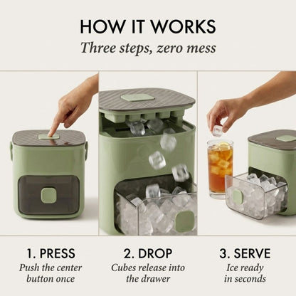 IcePress™ | One-Touch Ice Cube Tray with Storage Bin — 50% OFF