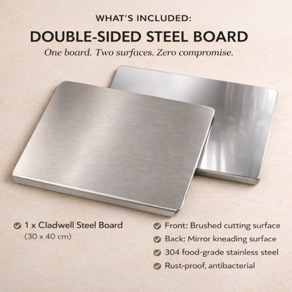 SteelPrep™ | Double-Sided Steel Cutting Board
