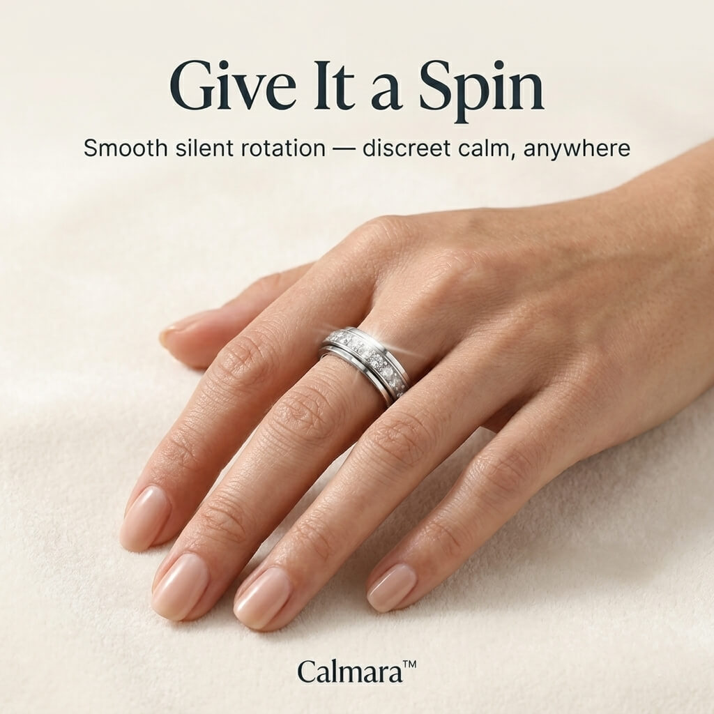 Calmara™ Rotating Zirconia Spinner Ring