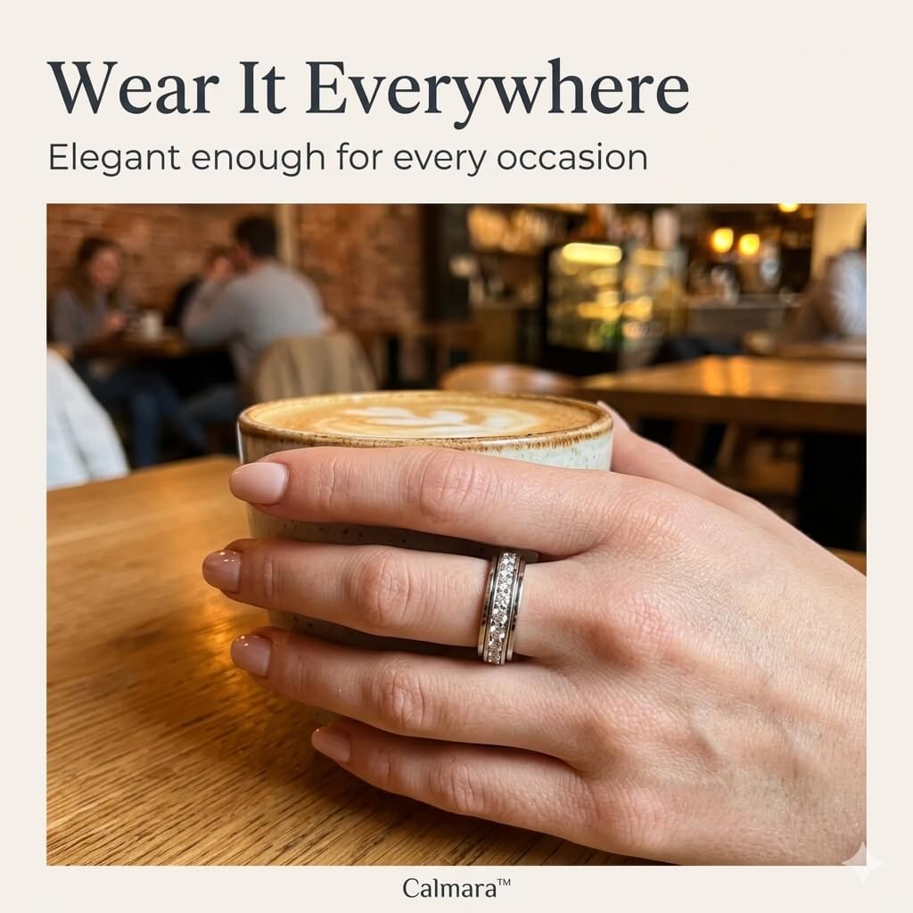 Calmara™ Rotating Zirconia Spinner Ring