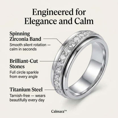 Calmara™ Rotating Zirconia Spinner Ring