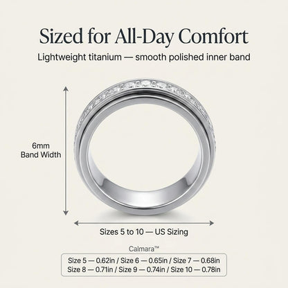 Calmara™ Rotating Zirconia Spinner Ring