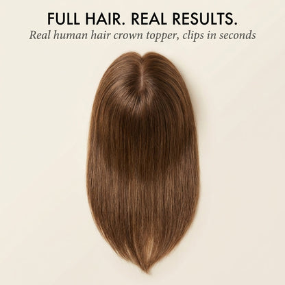CrownClip™ | Clip-In Human Hair Topper — 50% OFF