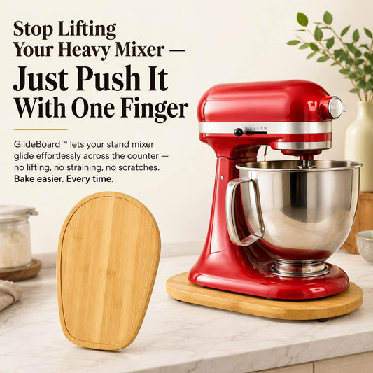 GlideBoard™ | Handmade Bamboo Mixer Sliding Tray — 50% OFF