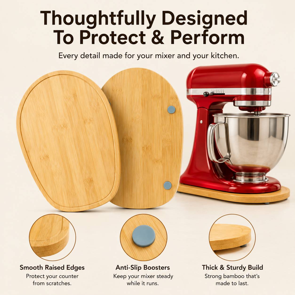 GlideBoard™ | Handmade Bamboo Mixer Sliding Tray — 50% OFF