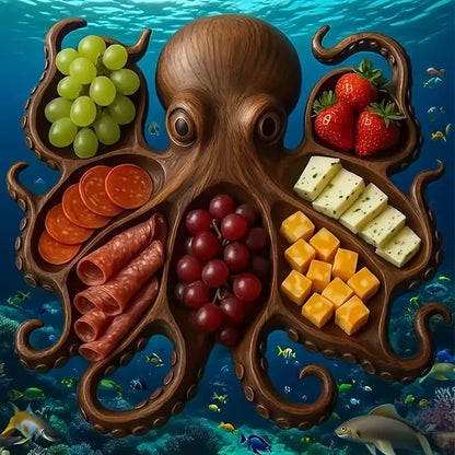 KrakenBoard™ – Rustic Octopus Charcuterie Platter