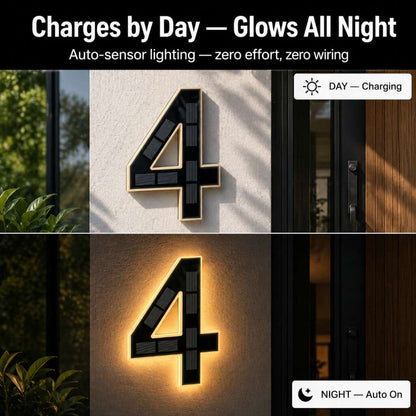 LumaPlate™ Solar Address Sign — Be Seen at Night | 50% OFF