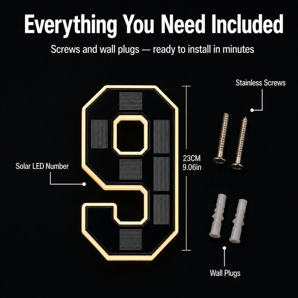 LumaPlate™ Solar Address Sign — Be Seen at Night | 50% OFF