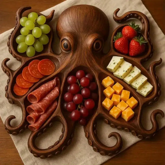 KrakenBoard™ – Rustic Octopus Charcuterie Platter