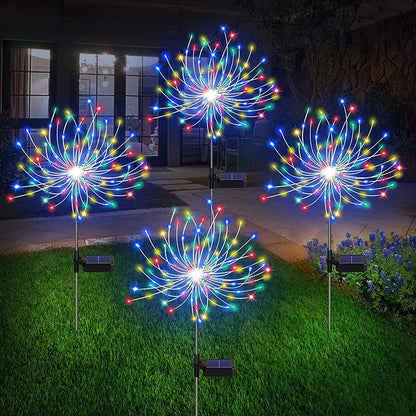 Colorful Solar Garden Fireworks Lamp