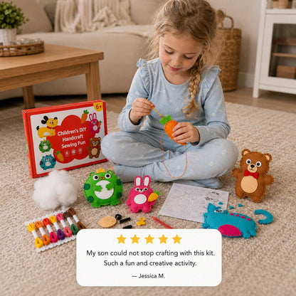 StitchJoy Kids DIY Sewing Kit - Create Cute Felt Friends