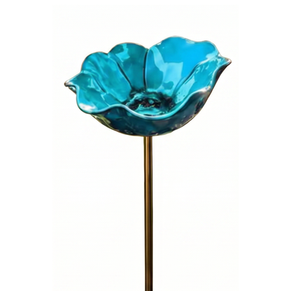 BloomBath™ | Poppy Bird Bath Garden Stake