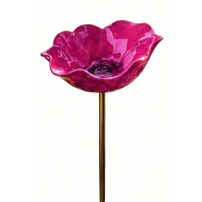 BloomBath™ | Poppy Bird Bath Garden Stake