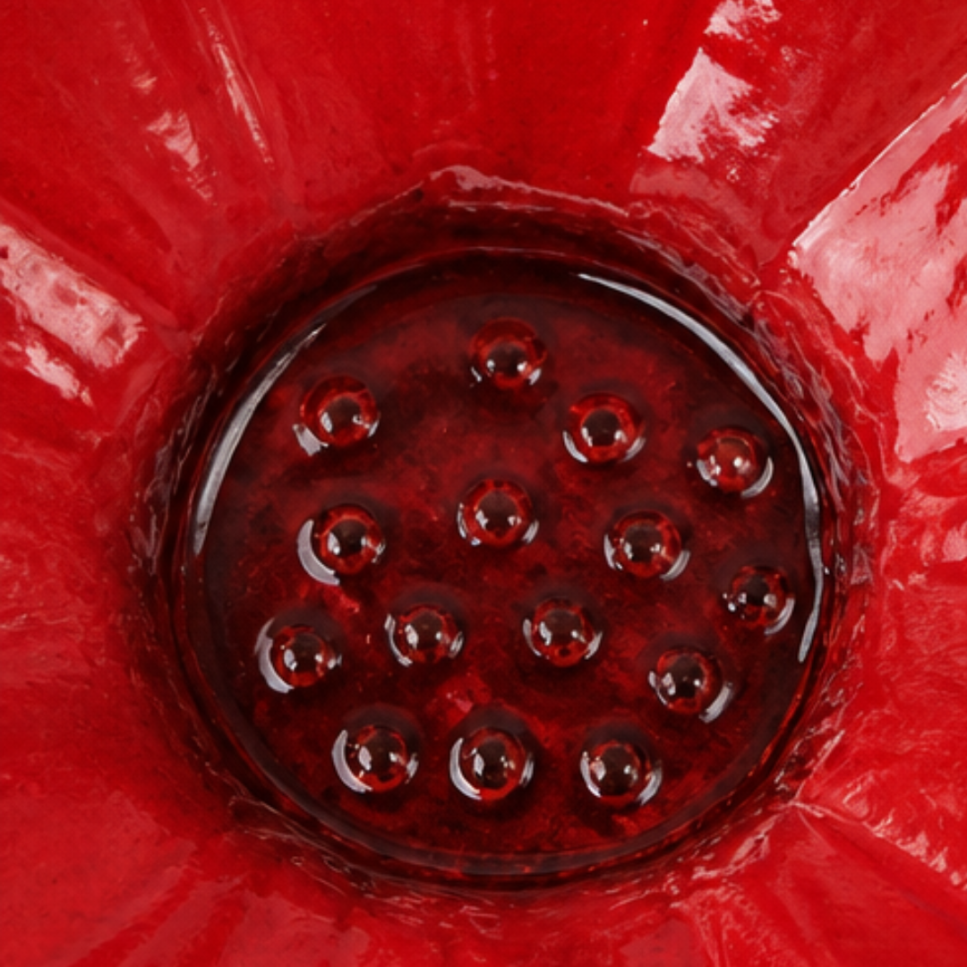 BloomBath™ | Poppy Bird Bath Garden Stake