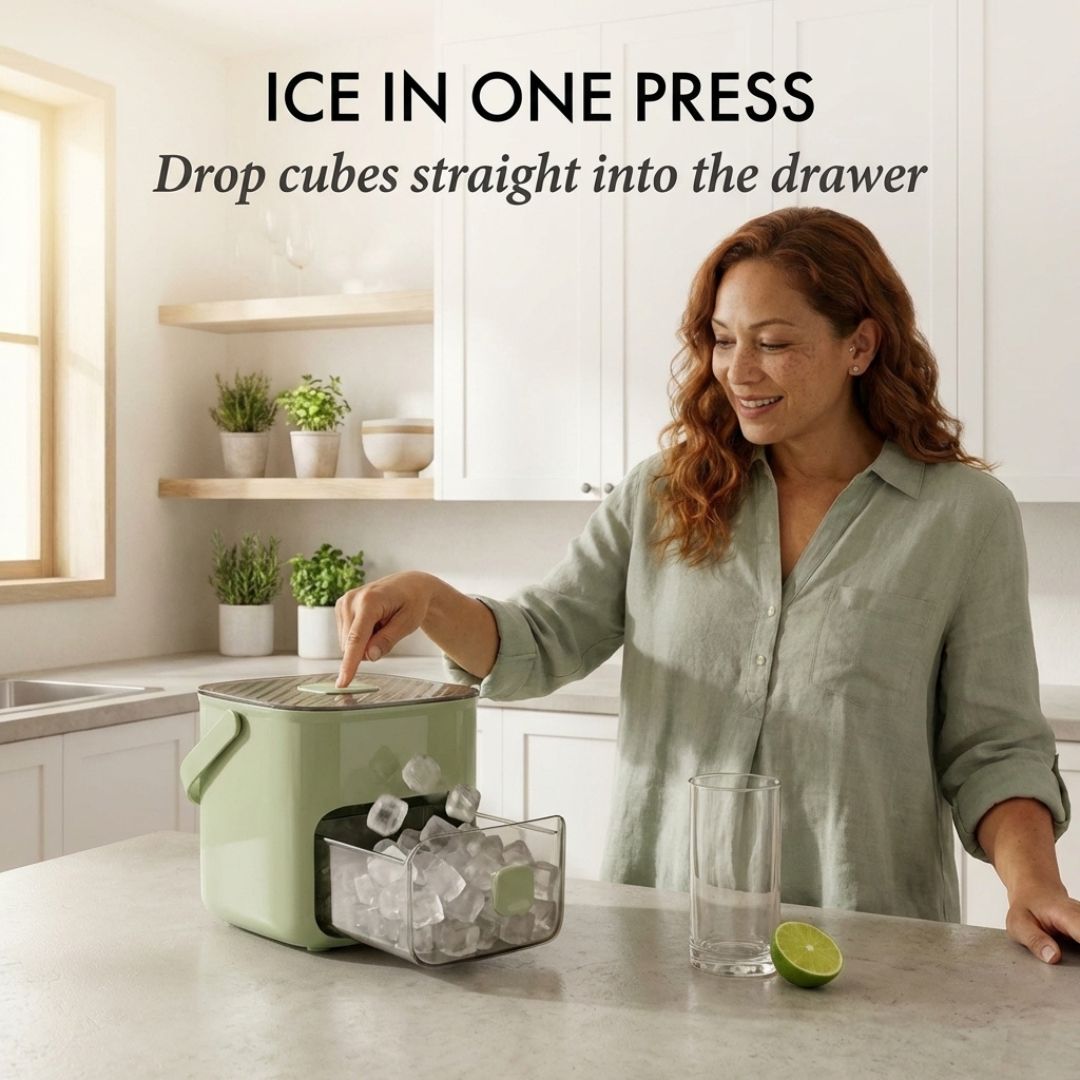IcePress™ | One-Touch Ice Cube Tray with Storage Bin — 50% OFF
