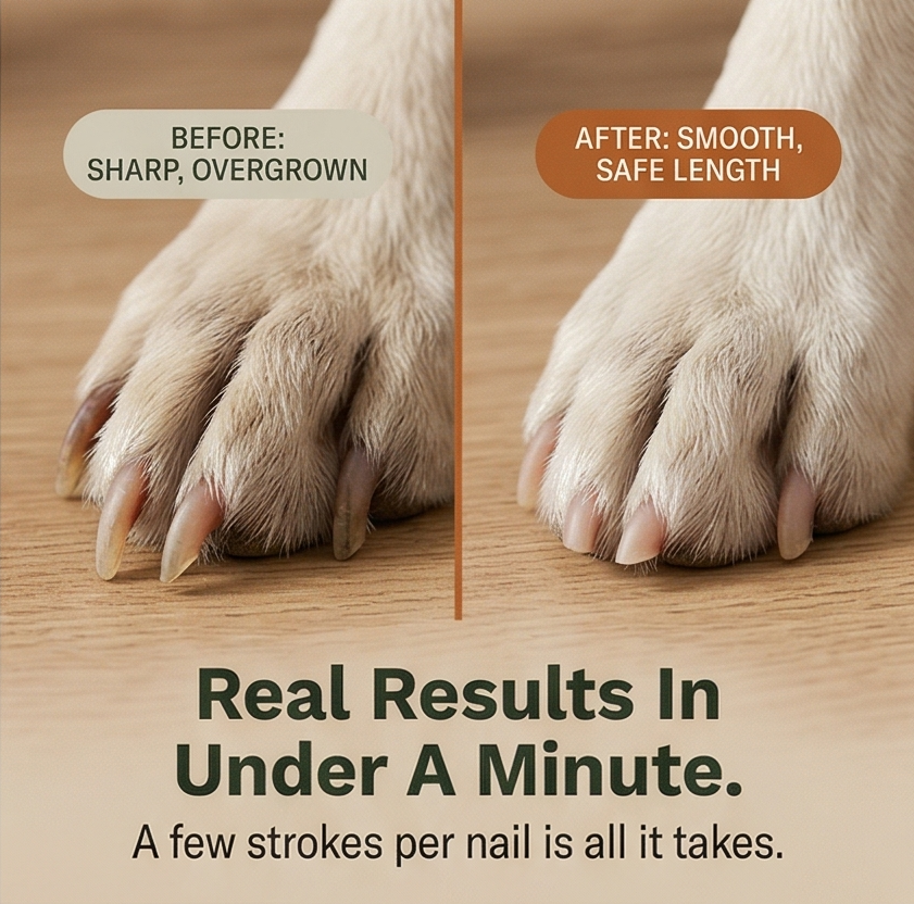 PawFile™ | Silent Wooden Dog Nail File