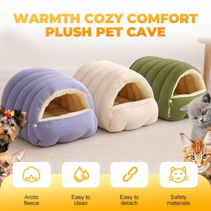 PurrHaven™ – Plush Pet Cave Bed (50% OFF)