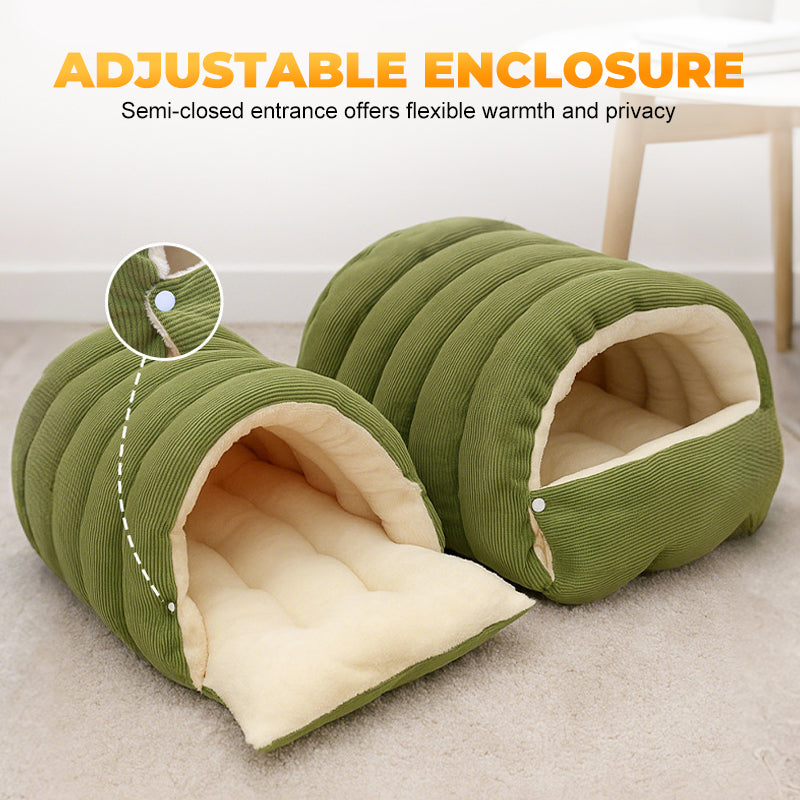 PurrHaven™ – Plush Pet Cave Bed (50% OFF)