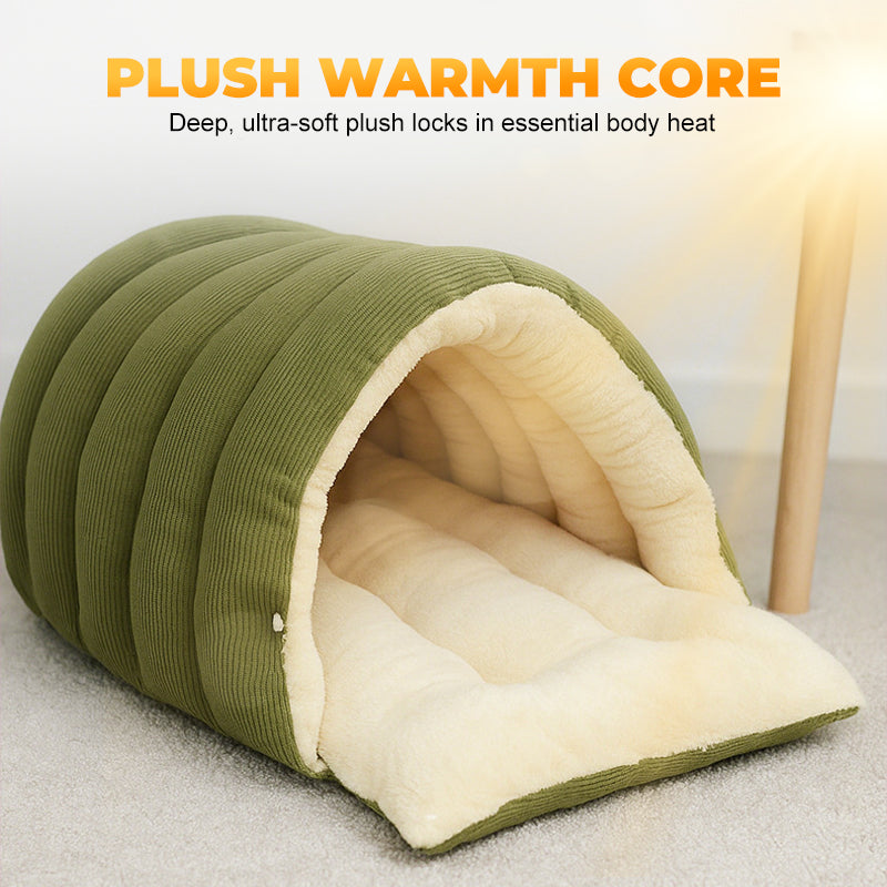 PurrHaven™ – Plush Pet Cave Bed (50% OFF)