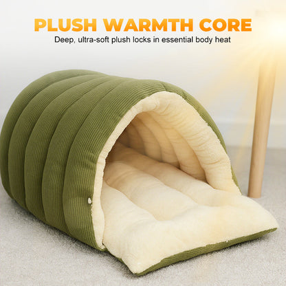 PurrHaven™ – Plush Pet Cave Bed (50% OFF)
