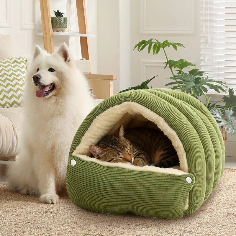 PurrHaven™ – Plush Pet Cave Bed (50% OFF)
